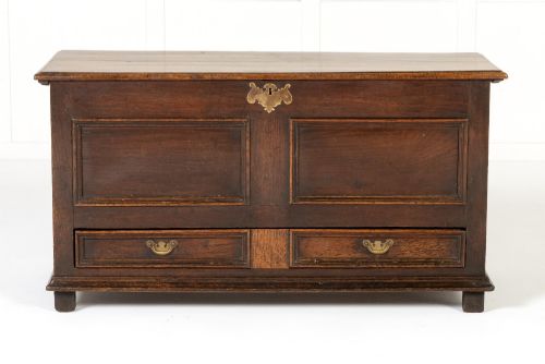 18th Century English Oak Mule Chest