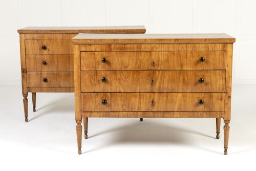 Pair of Early 19th Century Italian Cherrywood Commodes