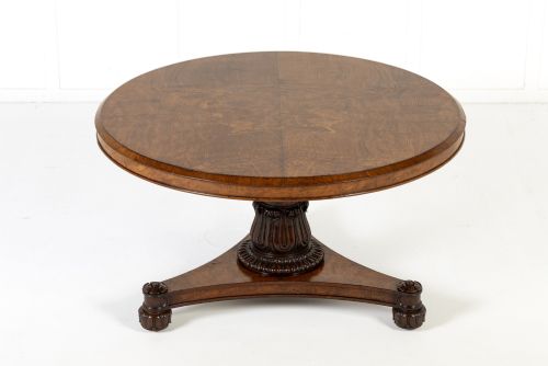 Early 19th Century English Burr Oak Centre Table