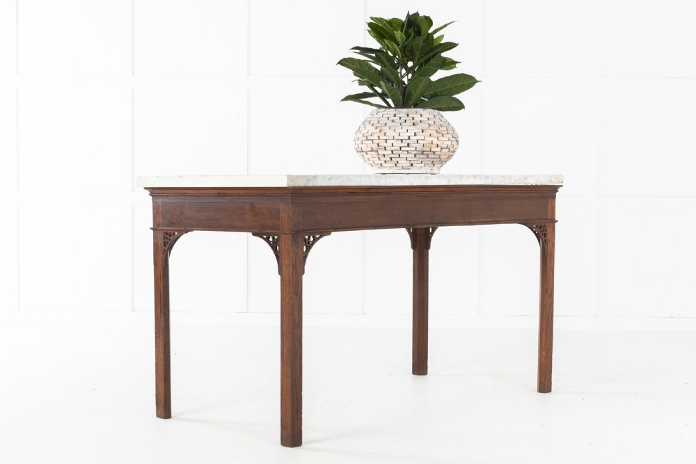 18th Century English George III Oak Console Table