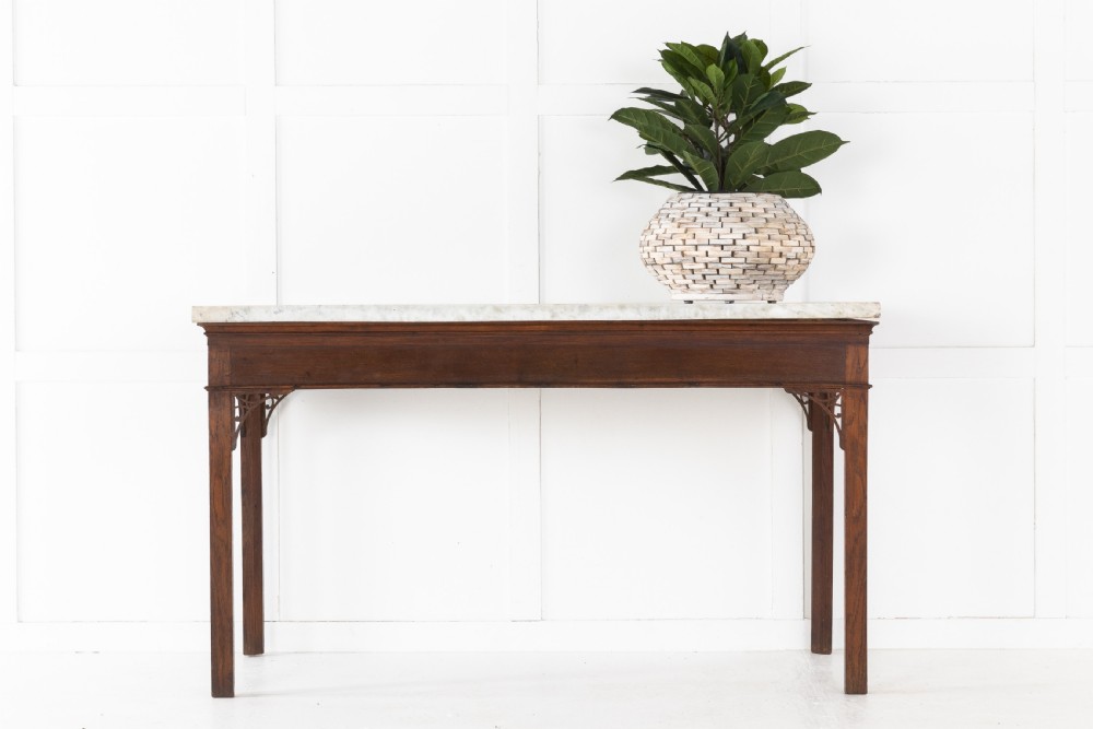 18th Century English George III Oak Console Table View V