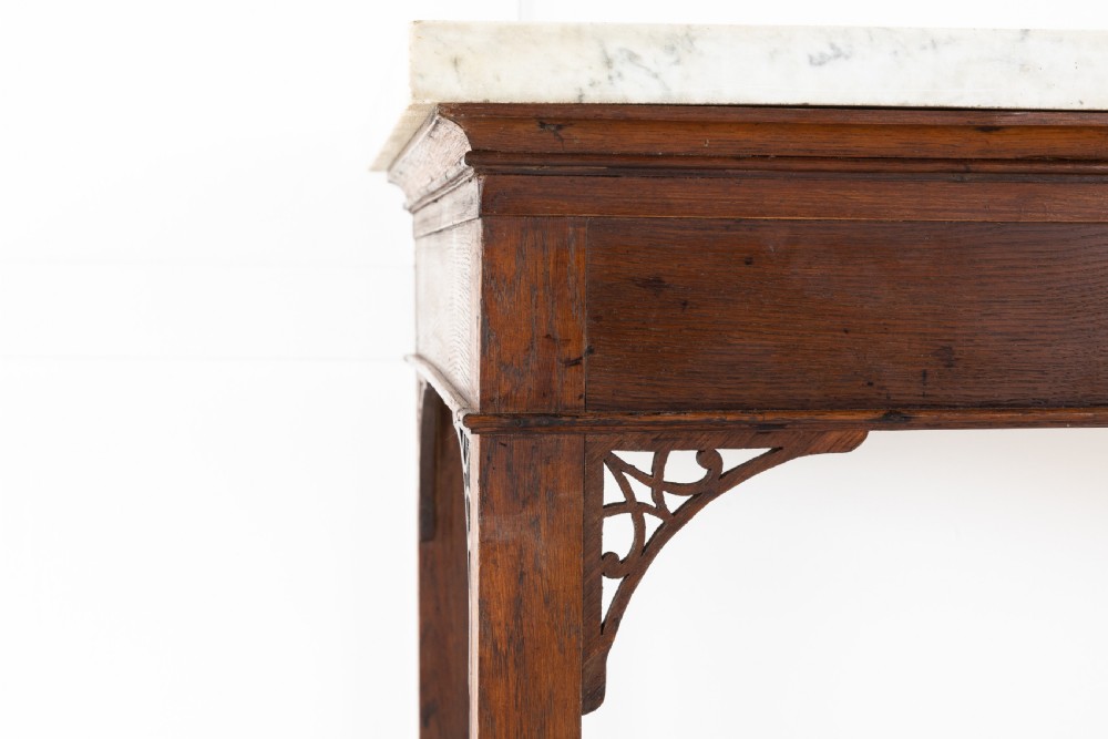 18th Century English George III Oak Console Table View VII