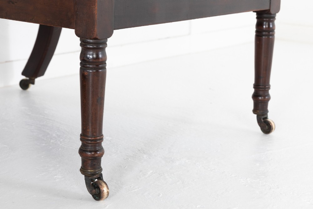 Pair 19th Century Regency Mahogany Library Bergères View VI