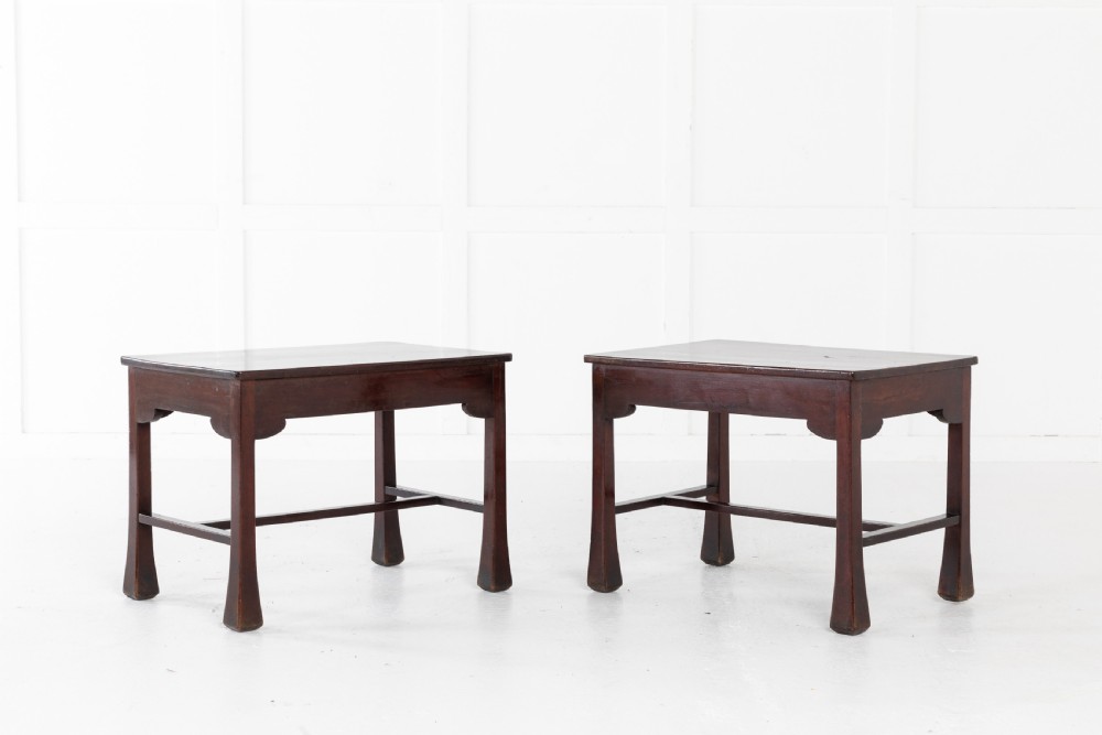 Pair of French Mahogany Side Tables