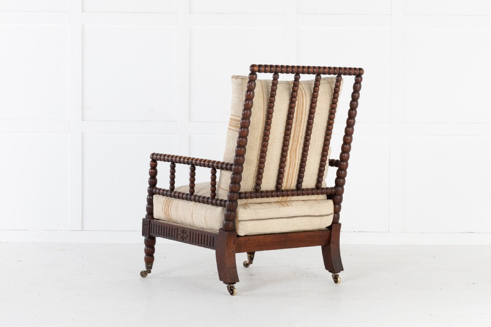 Regency Oak Bobbin Turned Chair View V