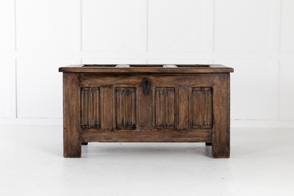 Early 18th Century Linen Trunk View IV