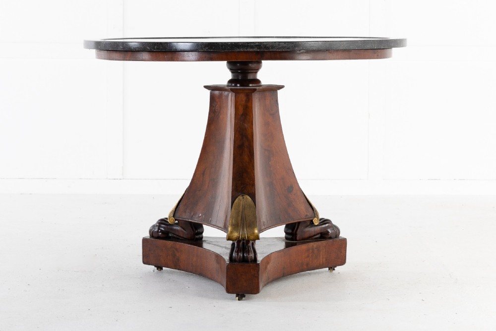 19th Century French Gueridon with Marble Top
