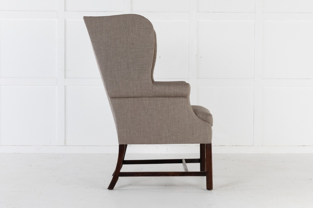 George III Mahogany Wing Chair View III