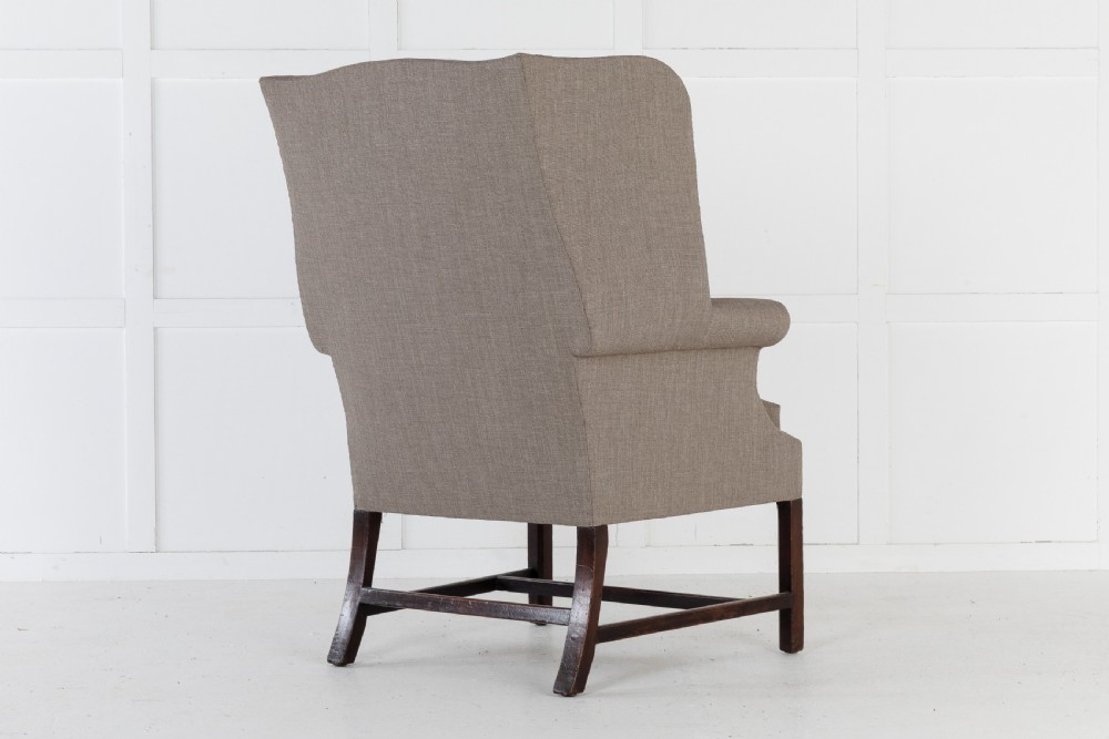 George III Mahogany Wing Chair View IV