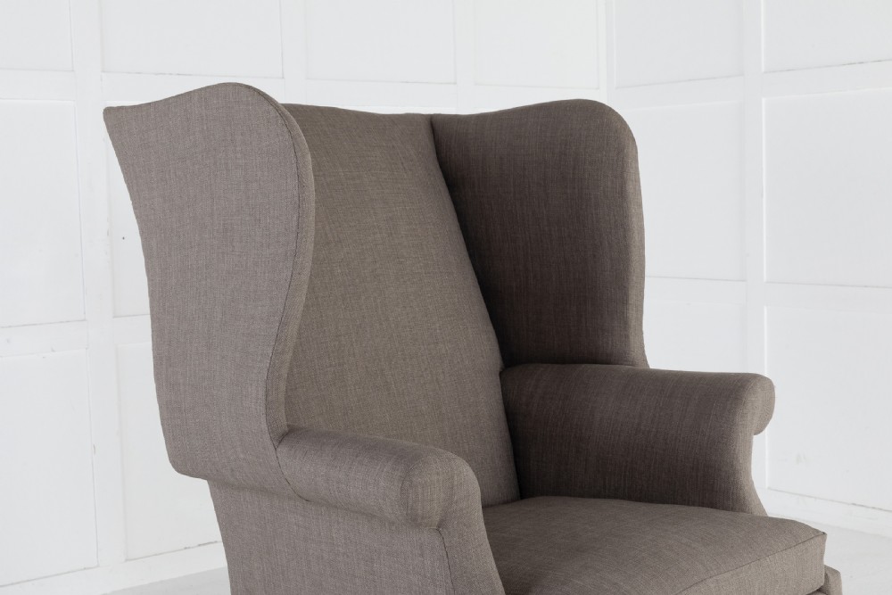 George III Mahogany Wing Chair View V