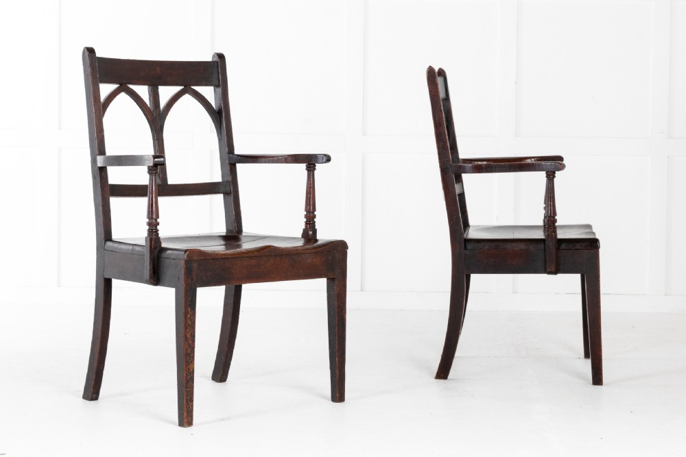 Pair of Early 19th Century English Oak Chairs