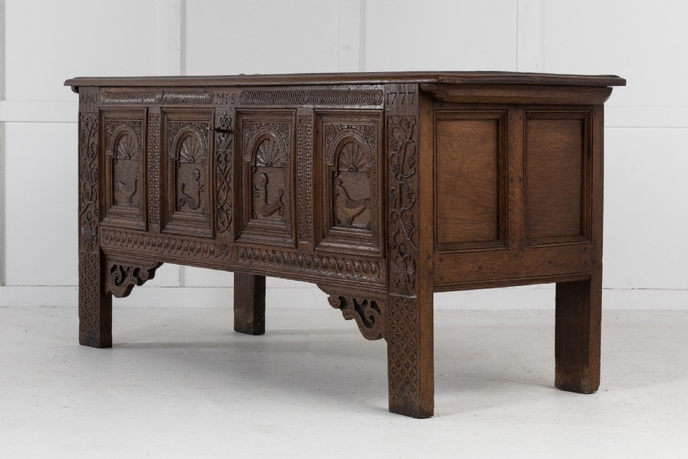 Large 18th Century Dutch Oak Coffer