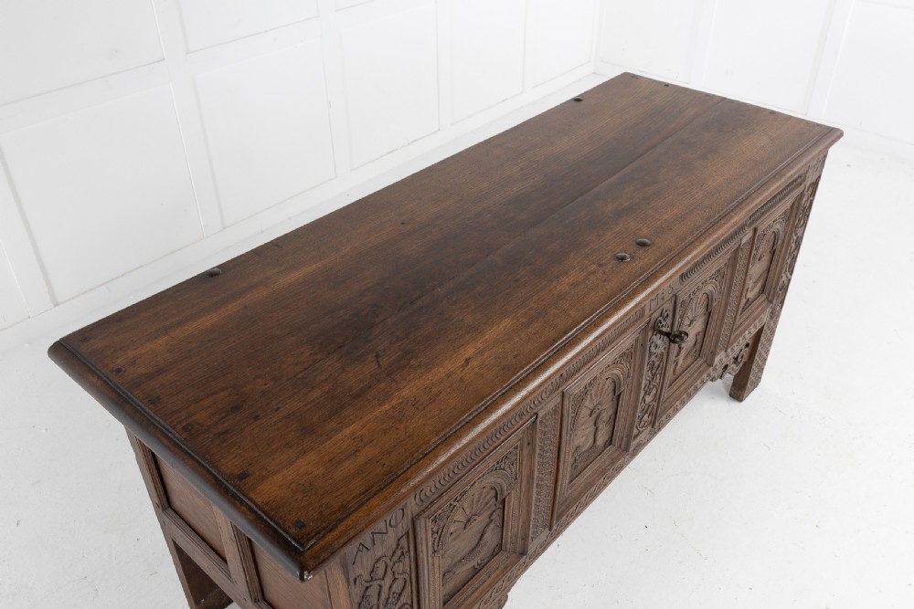 Large 18th Century Dutch Oak Coffer View II
