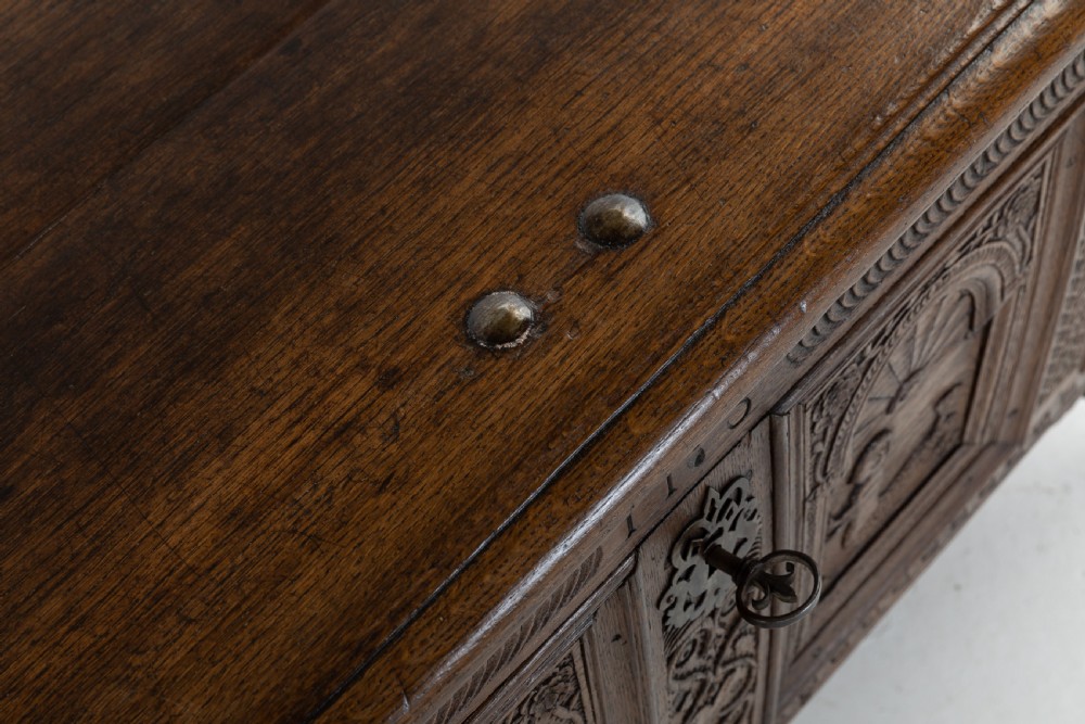 Large 18th Century Dutch Oak Coffer View X