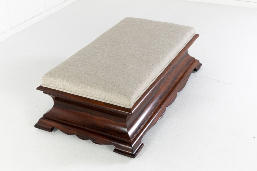English Regency Rosewood Ottoman