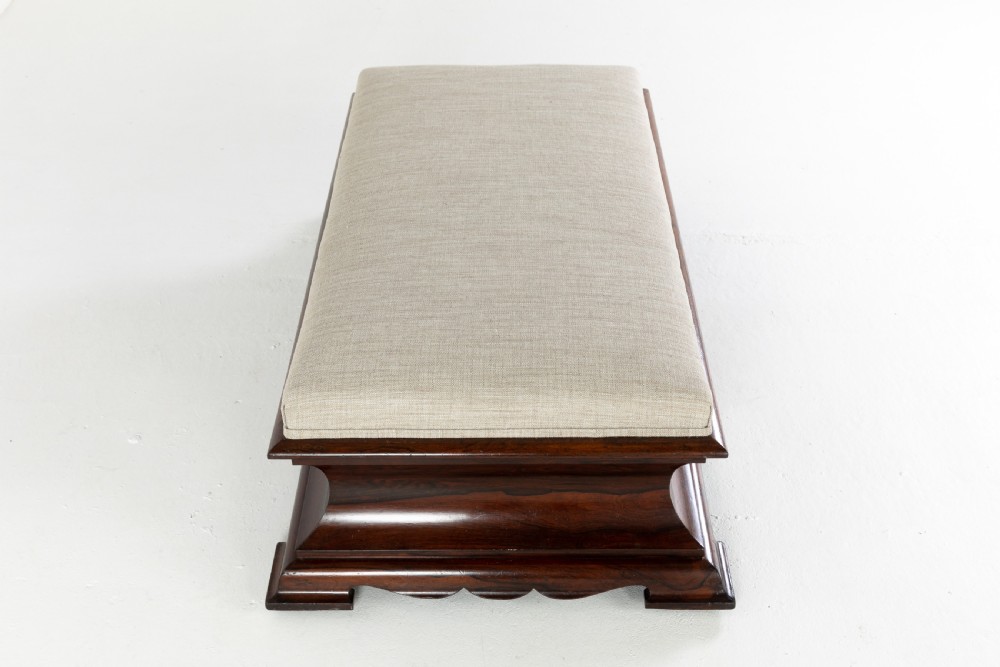 English Regency Rosewood Ottoman View II