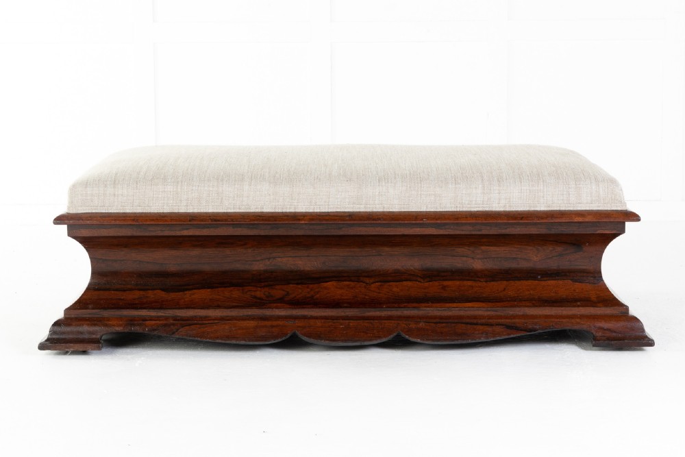 English Regency Rosewood Ottoman View III