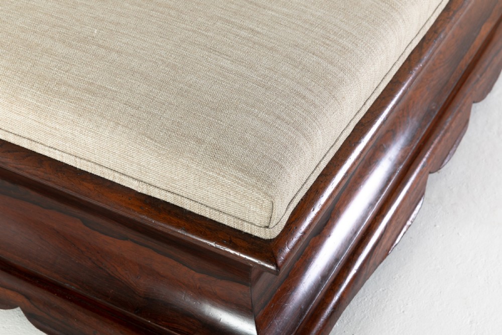 English Regency Rosewood Ottoman View VI