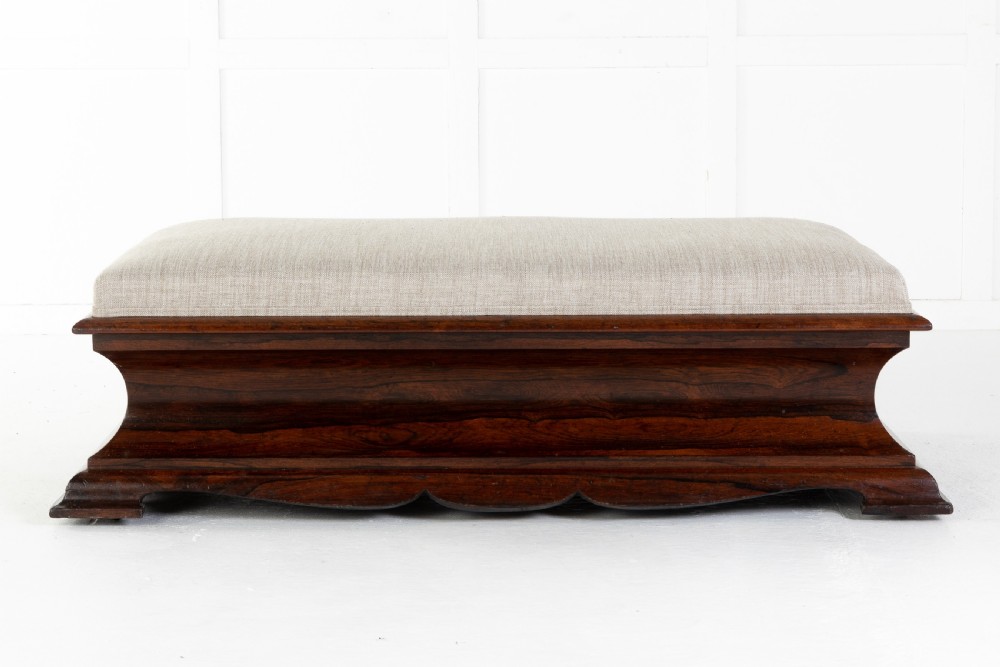 English Regency Rosewood Ottoman View VII