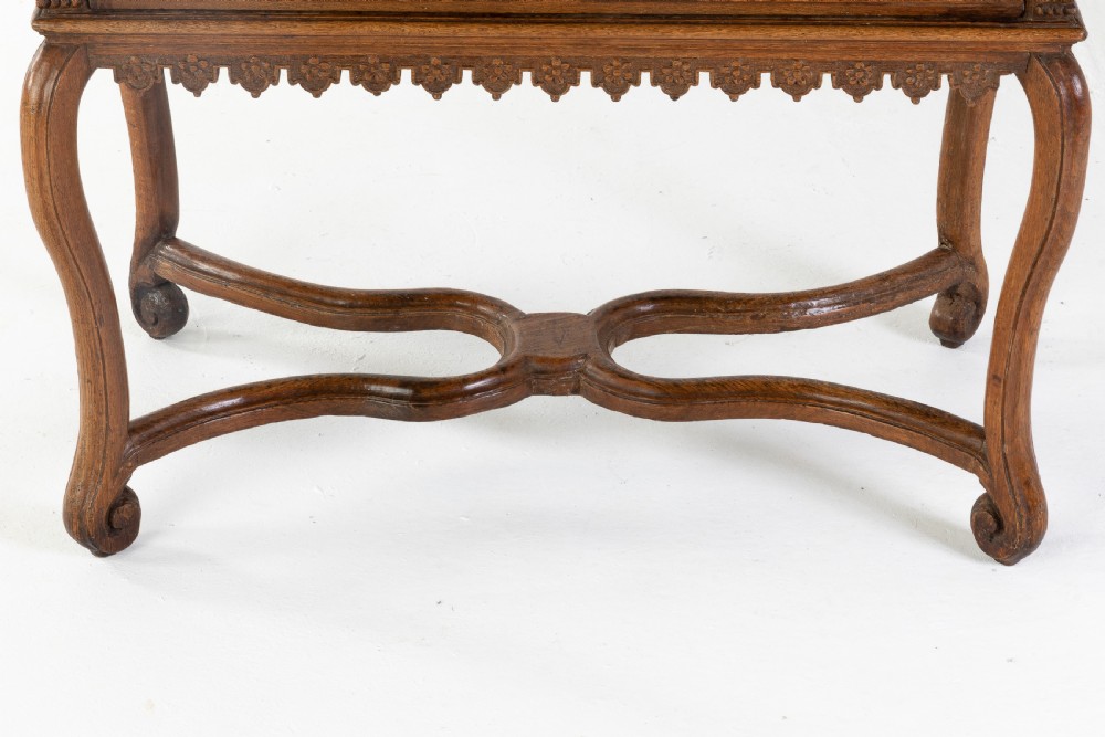 Early 18th Century Belgian Oak Side Table with Marble Top View V