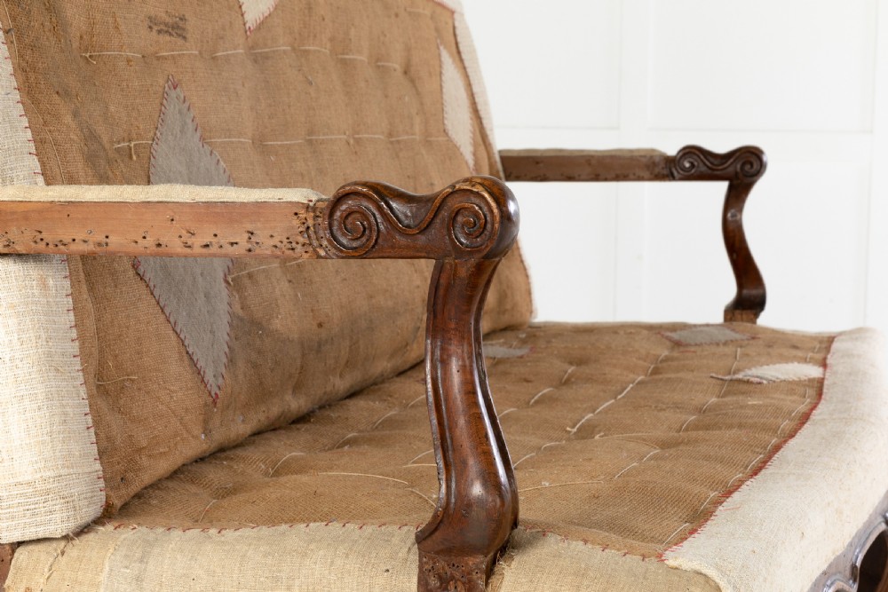 18th Century Italian Walnut Sofa View II