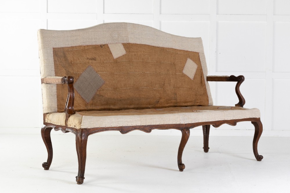 18th Century Italian Walnut Sofa View IV