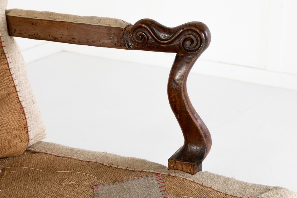 18th Century Italian Walnut Sofa View VI