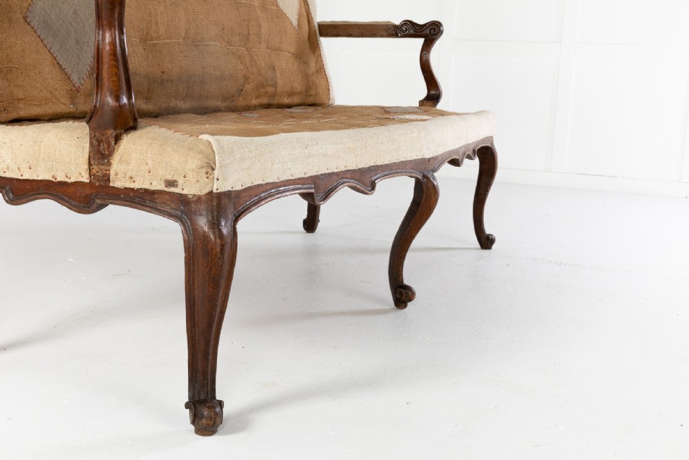 18th Century Italian Walnut Sofa View VII