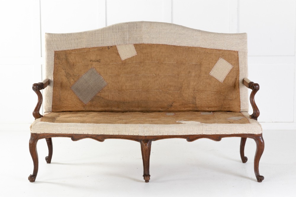 18th Century Italian Walnut Sofa View VIII