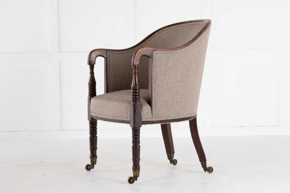 Regency Mahogany Library Chair