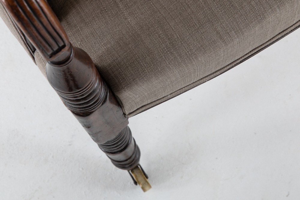 Regency Mahogany Library Chair View IV
