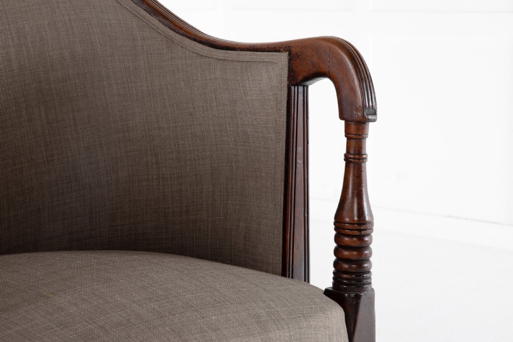 Regency Mahogany Library Chair View V