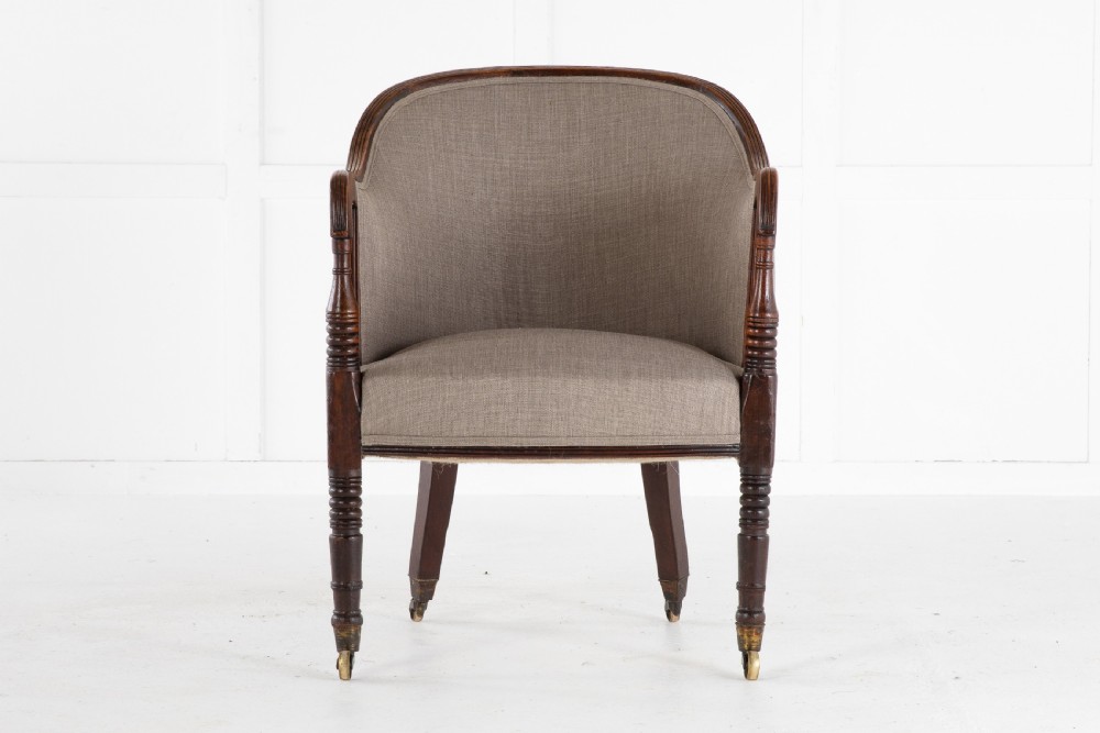 Regency Mahogany Library Chair View VI