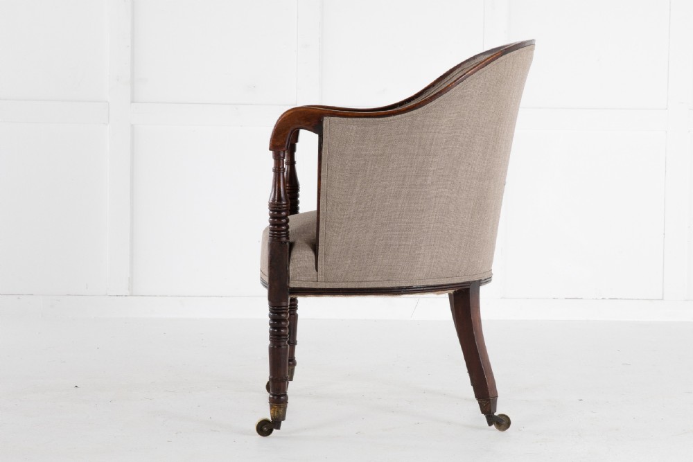 Regency Mahogany Library Chair View VII