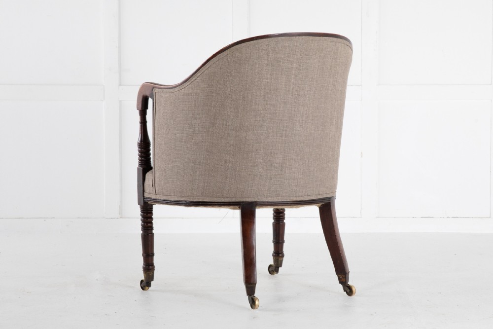 Regency Mahogany Library Chair View VIII