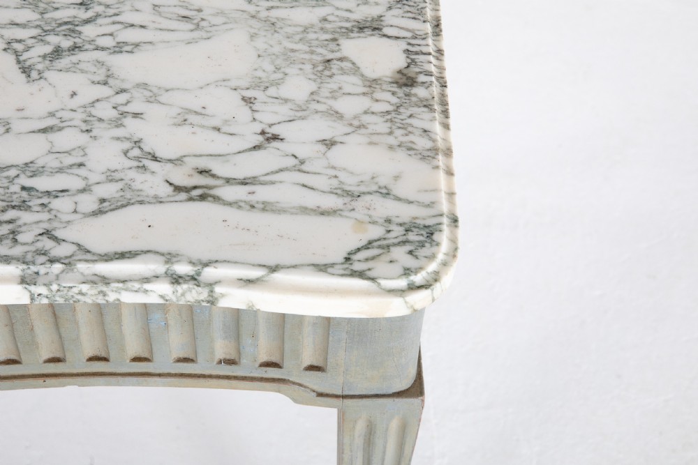 1920s Painted Console Table with Marble Top View III