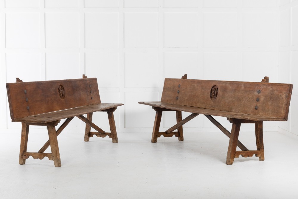 Pair of Early 18th Century Spanish Benches