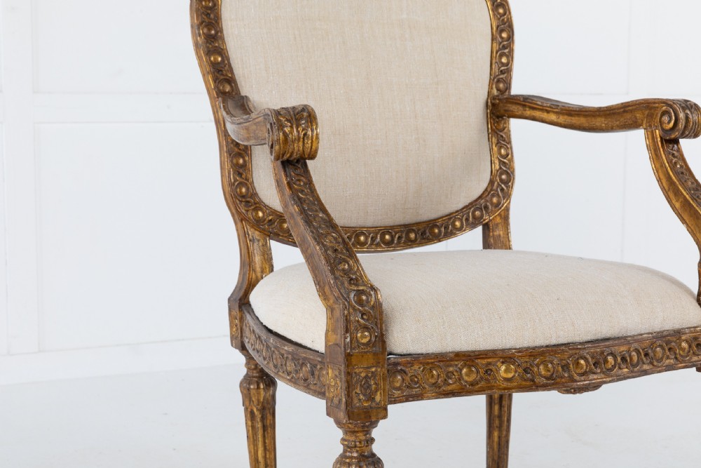 18th Century Italian Gilt Armchair View II