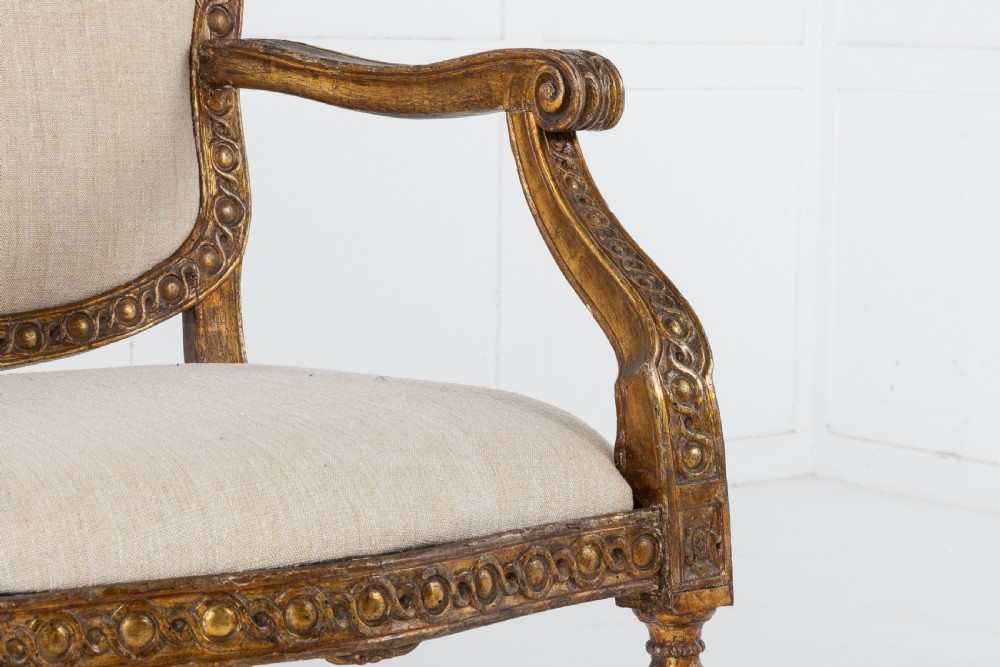18th Century Italian Gilt Armchair View IV