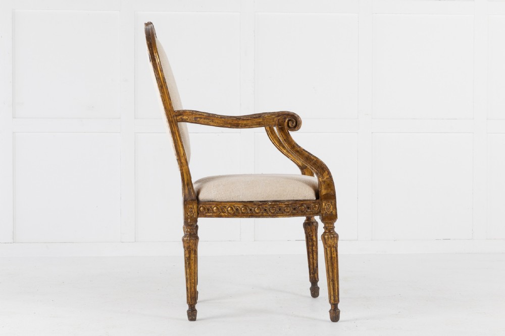 18th Century Italian Gilt Armchair View X