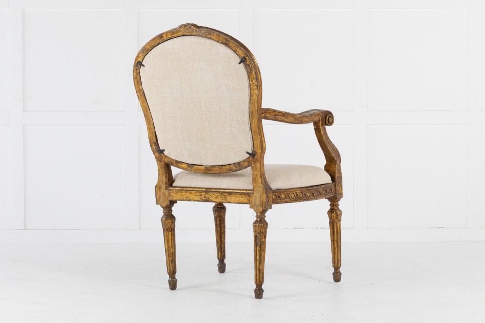 18th Century Italian Gilt Armchair View XI