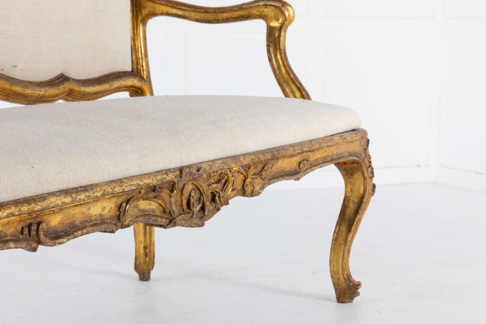 18th Century Italian Gilt Sofa View III