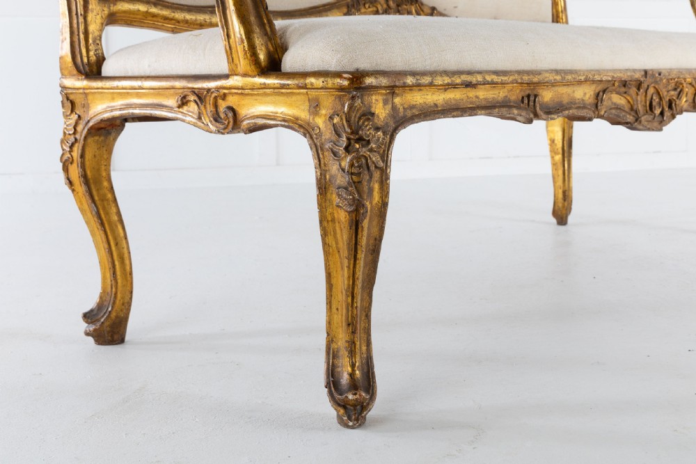 18th Century Italian Gilt Sofa View VII