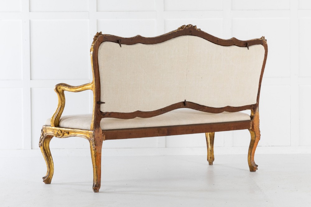 18th Century Italian Gilt Sofa View IX