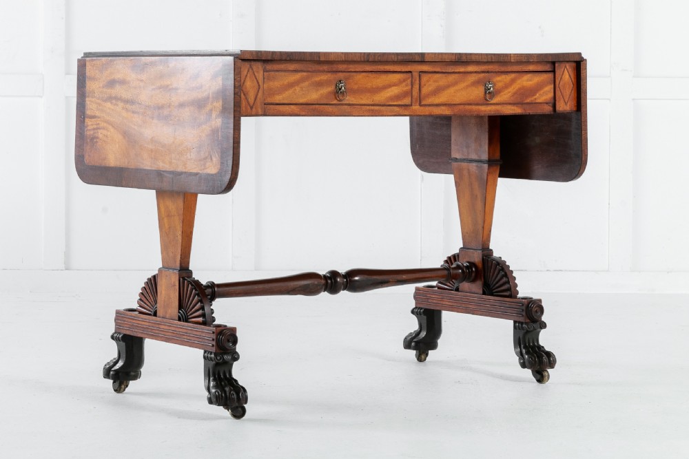 Regency Satinwood and Rosewood Sofa Table