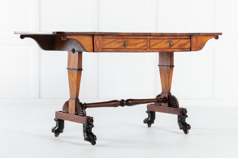 Regency Satinwood and Rosewood Sofa Table View II