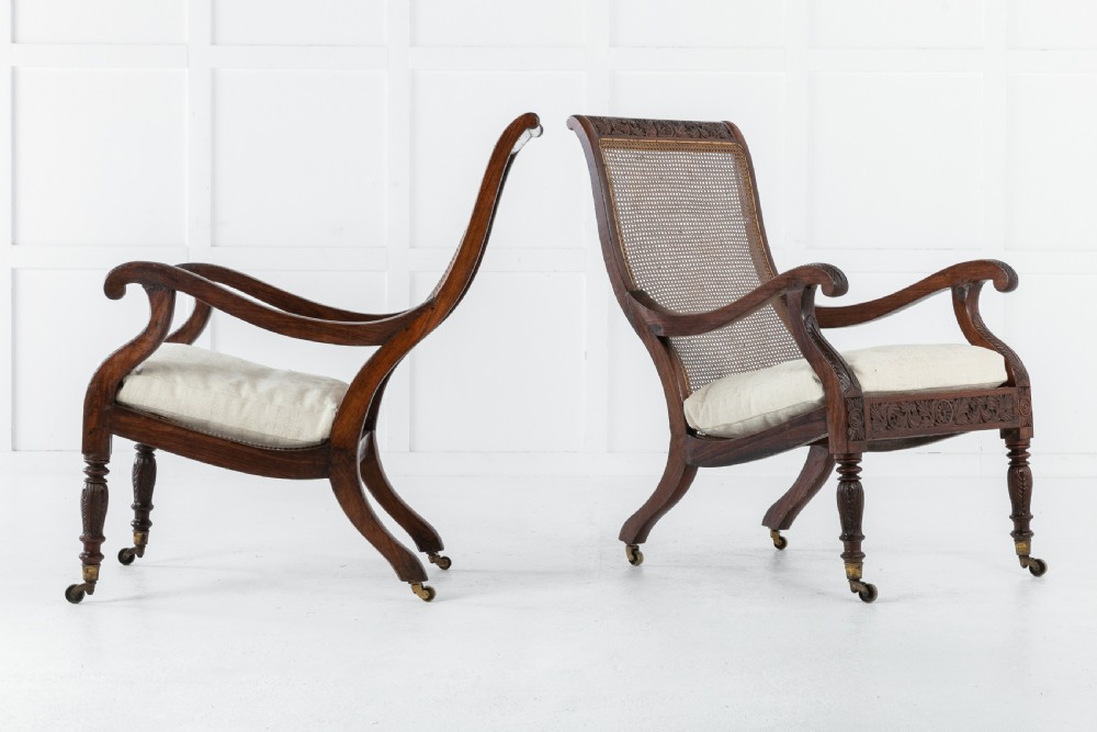 Pair of 19th Century Anglo Indian Plantation Chairs