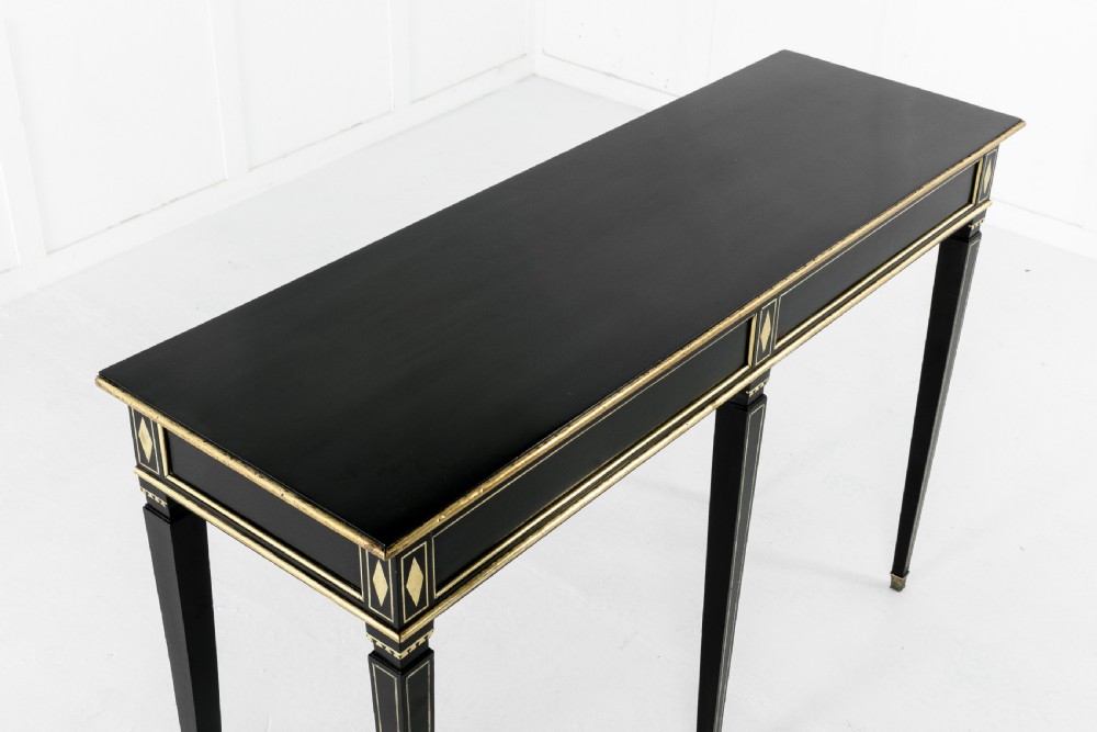 19th Century French Ebonised Console Table