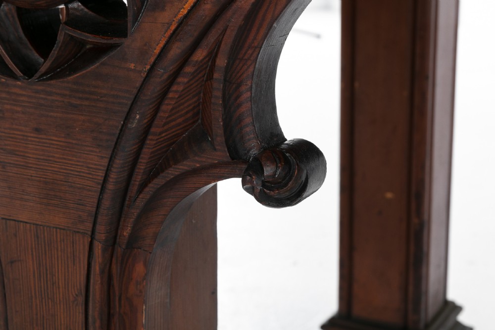 19th Century Victorian Gothic Pine Console Table View VII