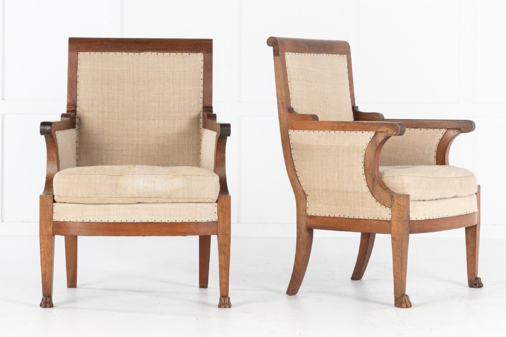 Pair of 19th Century French Walnut Armchairs